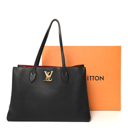 Louis Vuitton Grained Calfskin Lockme Shopper Black 14 of 14