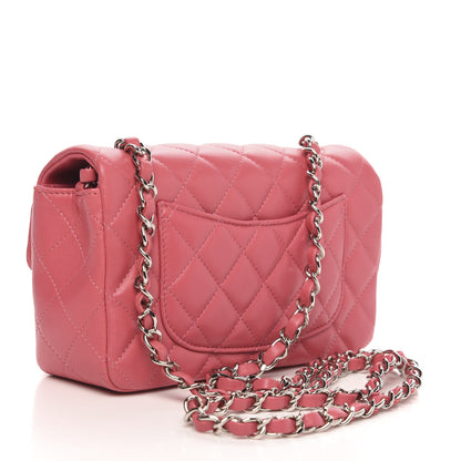 Chanel Lambskin Quilted Mini Rectangular Flap Pink 3 of 10