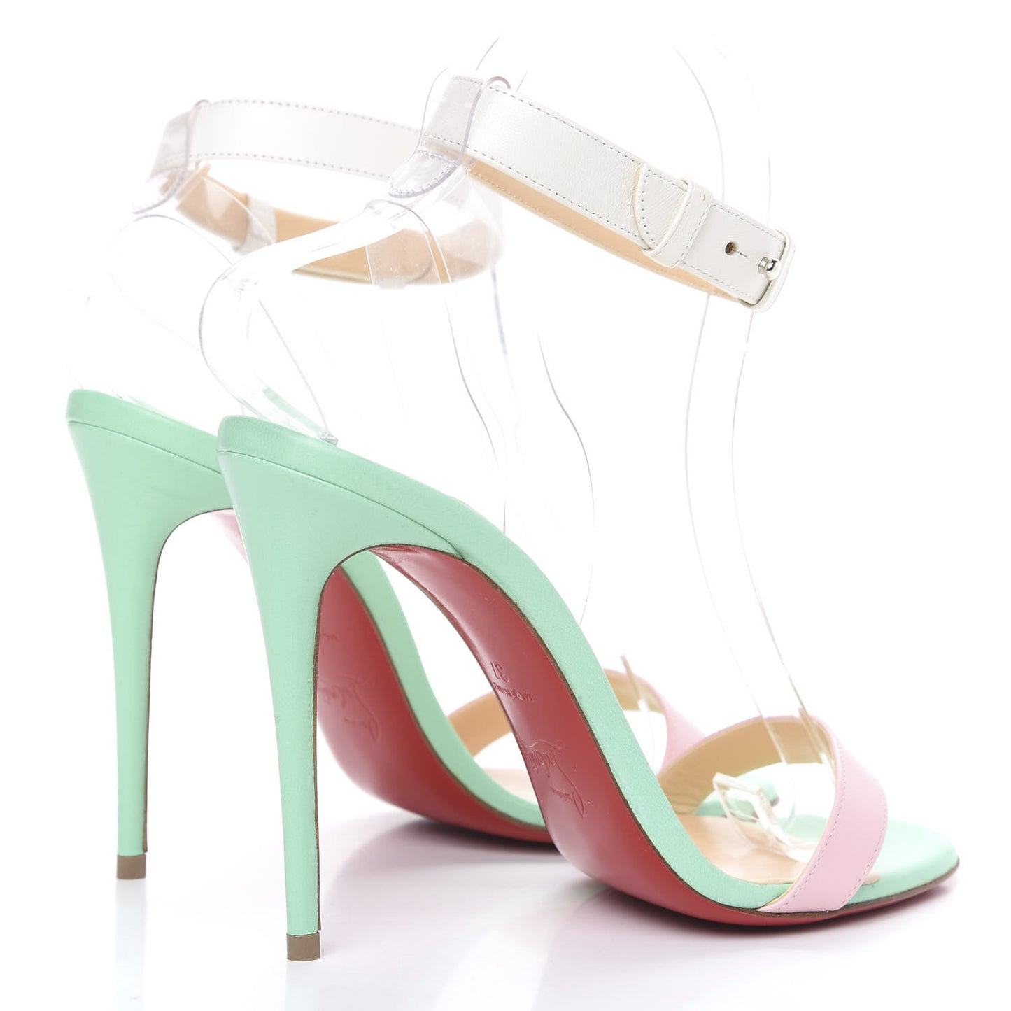 Shiny Nappa PVC Jonatina 100 Sandals 37 Opal