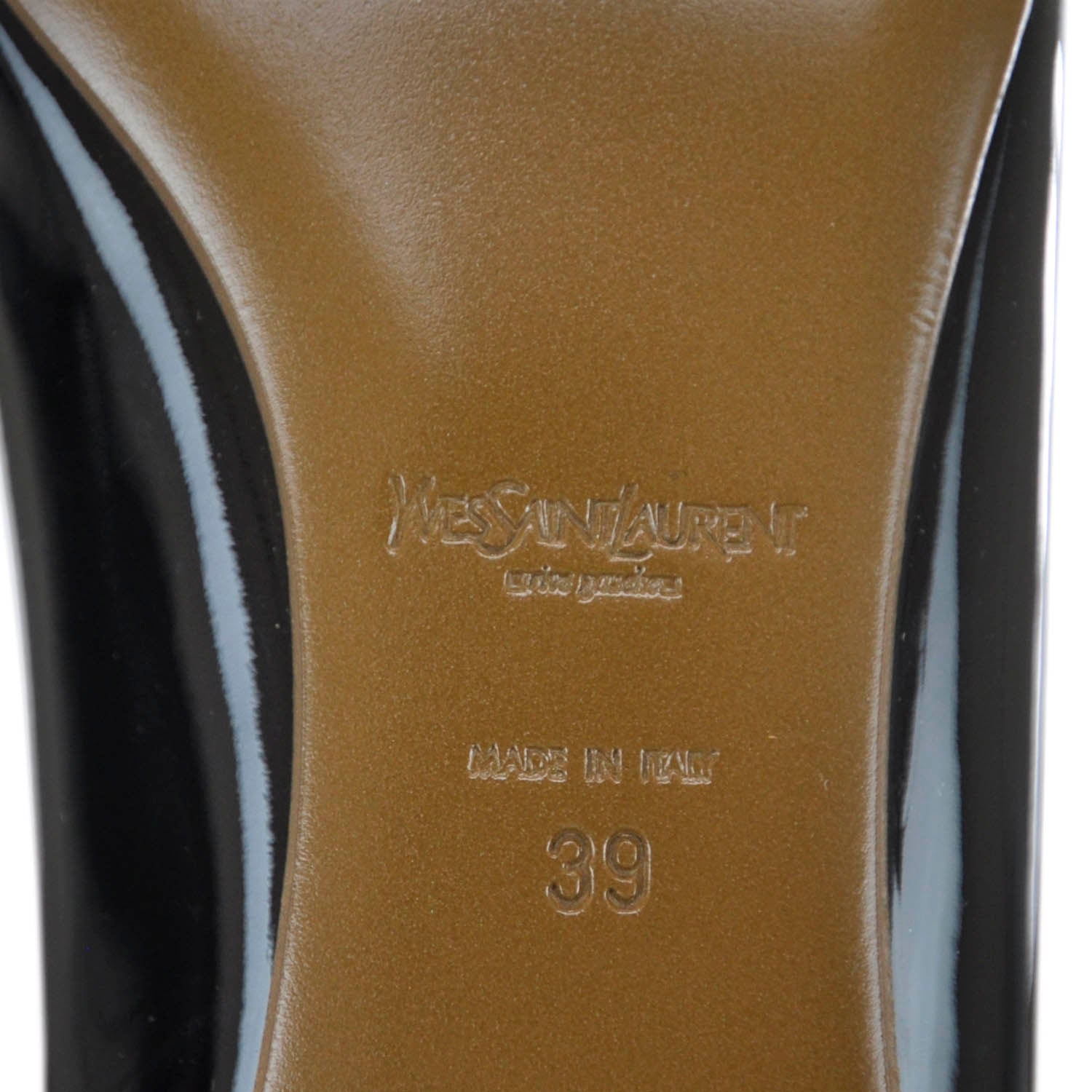 Saint Laurent Patent Love Ballerina Flats 39 Black 3 of 8