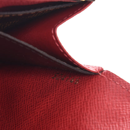 Louis Vuitton Damier Ebene Emilie Wallet Red 8 of 8