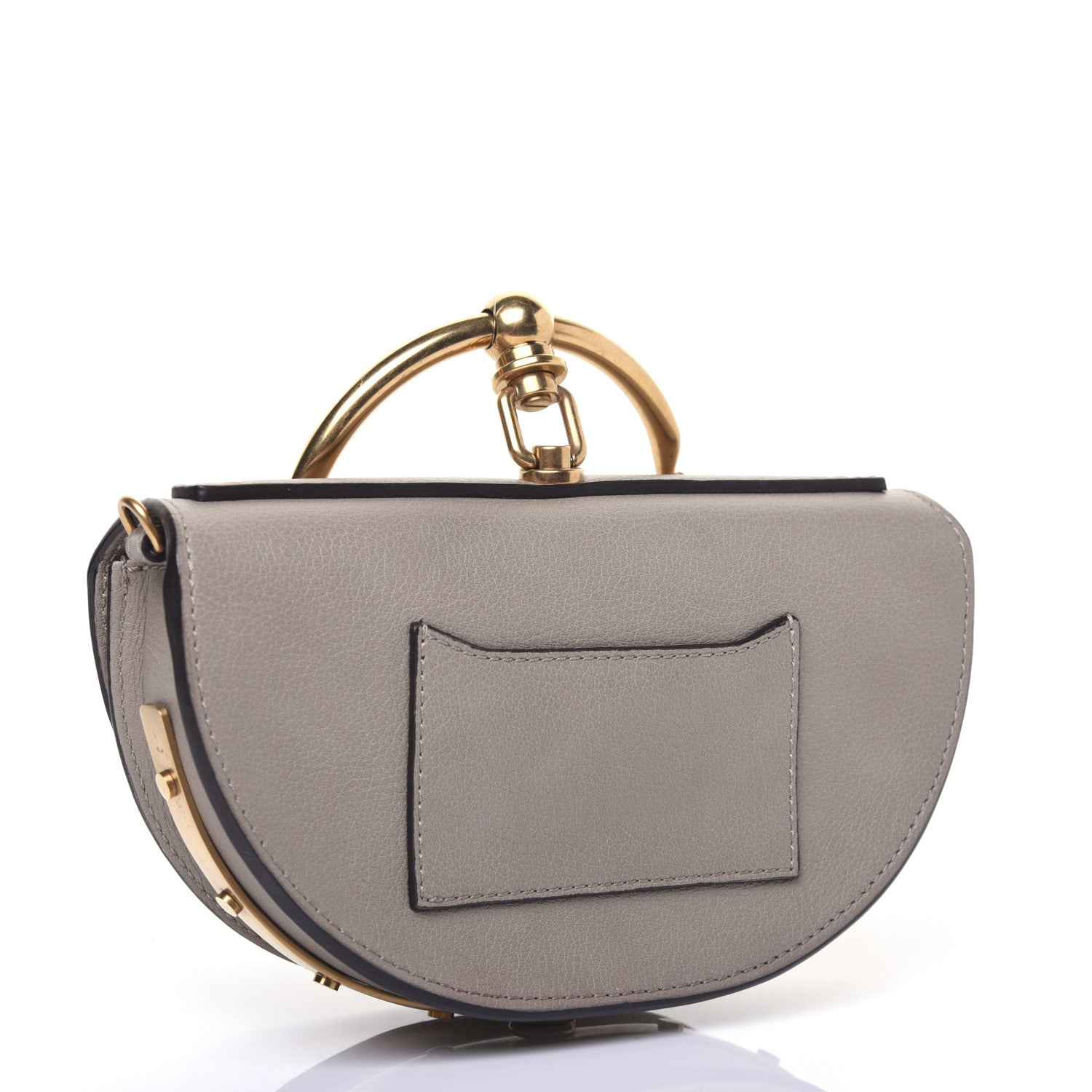Chloe Calfskin Small Nile Bracelet Minaudiere Bag Motty Grey 3 of 14