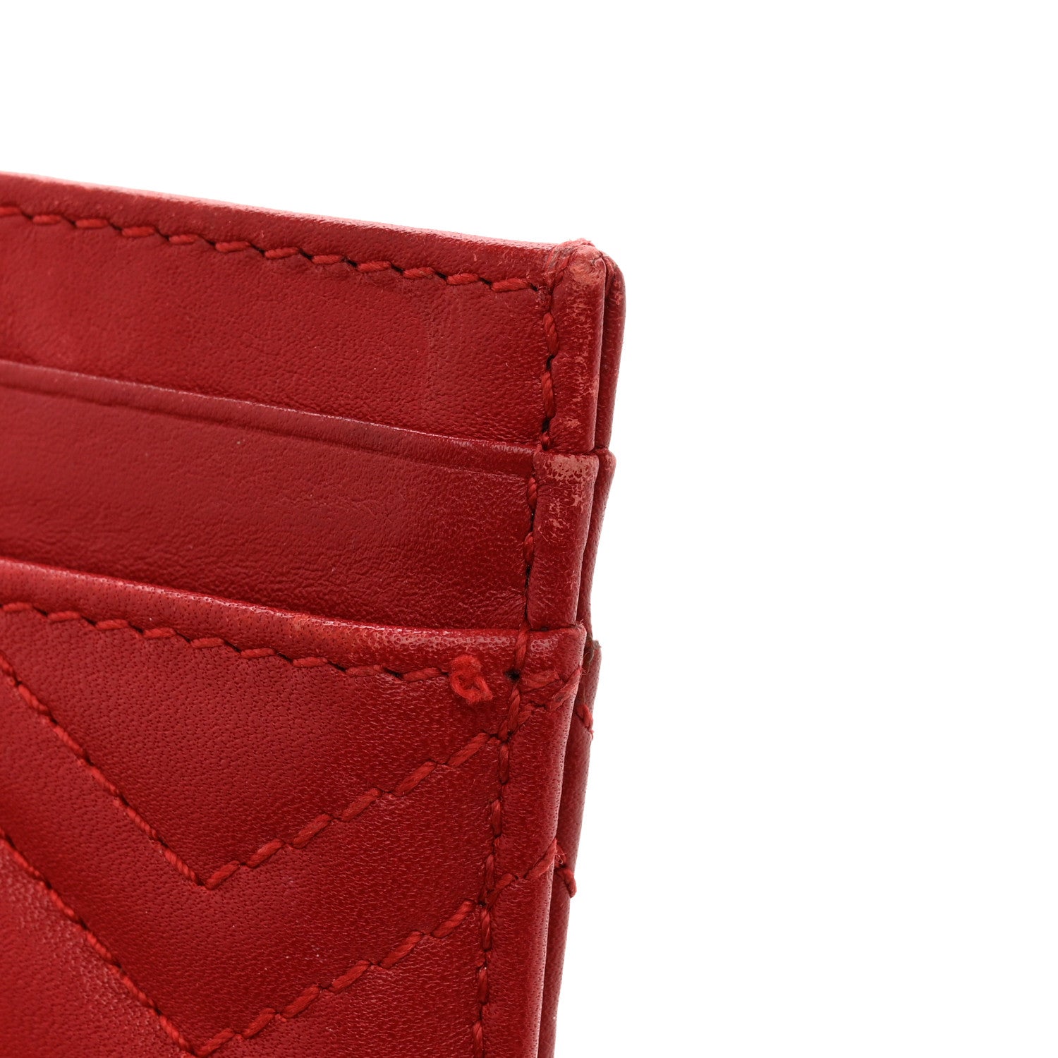 Gucci Calfskin Matelasse GG Marmont Card Holder Hibiscus Red 8 of 11