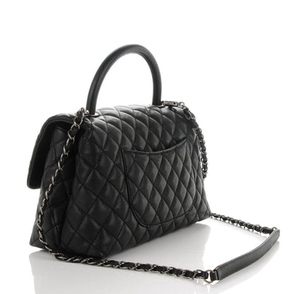 Chanel Caviar Quilted Small Coco Handle Flap Black 3 of 8