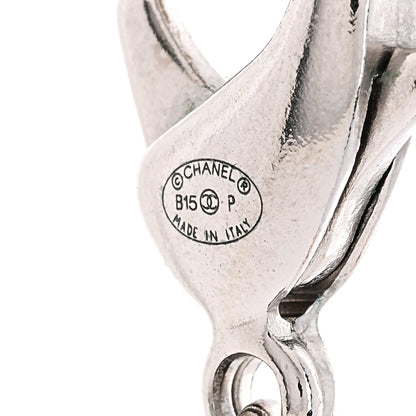 Chanel Oversized Chain Logo Short Necklace Silver 5 of 5