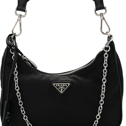 Prada Nylon Re-Edition 2005 Shoulder Bag Black 8 of 10