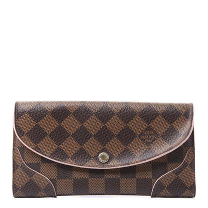 Louis Vuitton Damier Ebene Caissa Wallet Rose Ballerine 1 of 9