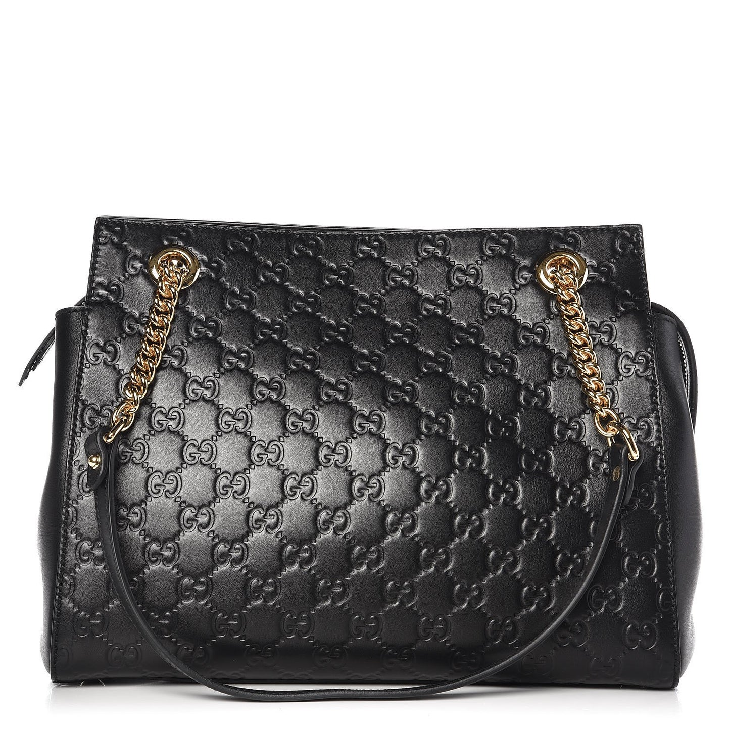 Guccissima Signature Medium Shoulder Tote Bag Black