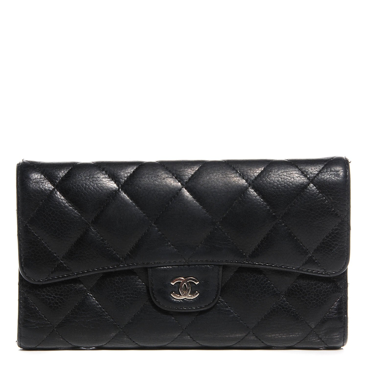 Chanel Caviar Quilted Long Flap Wallet Black 1 of 8