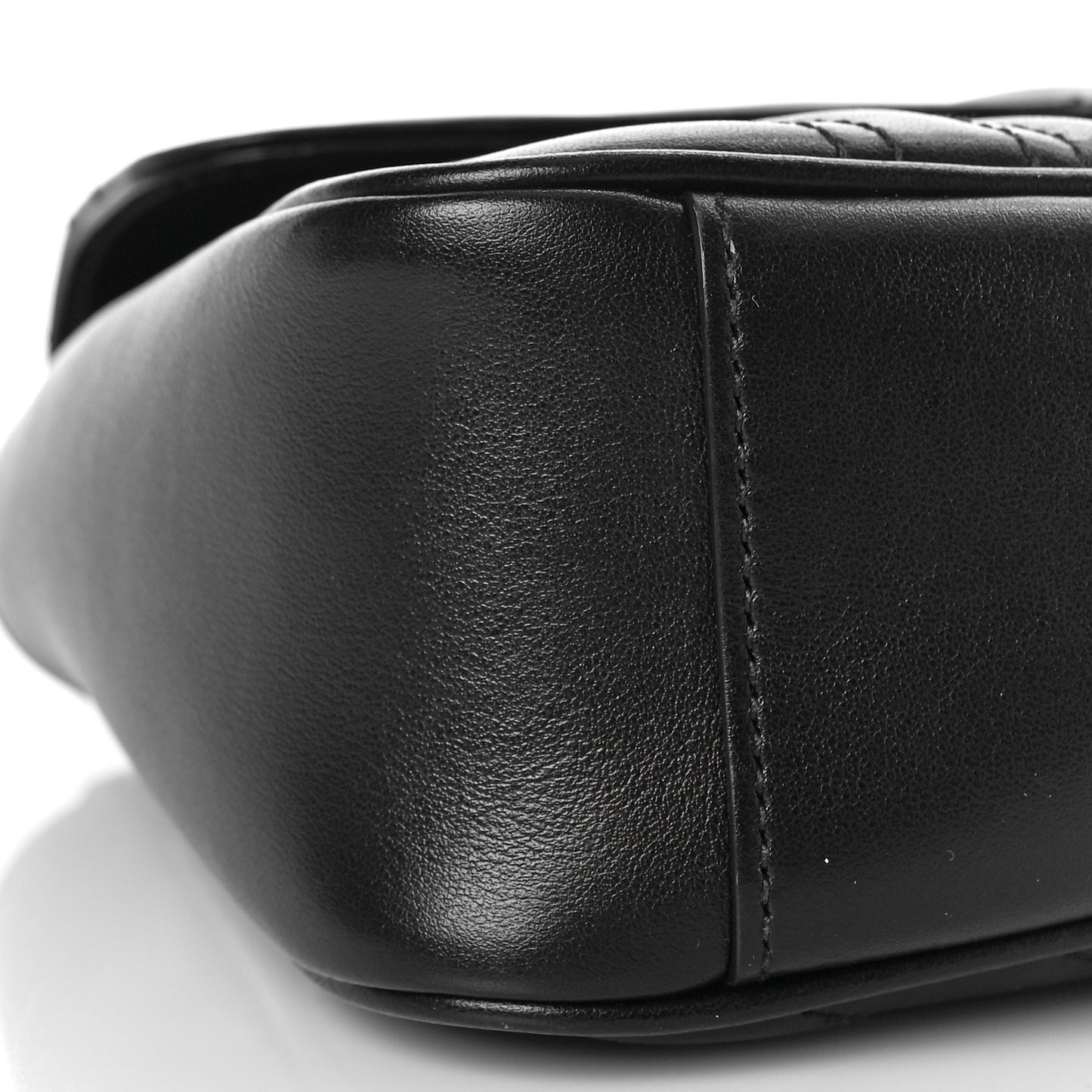 Calfskin Matelasse Small GG Marmont Shoulder Bag Black