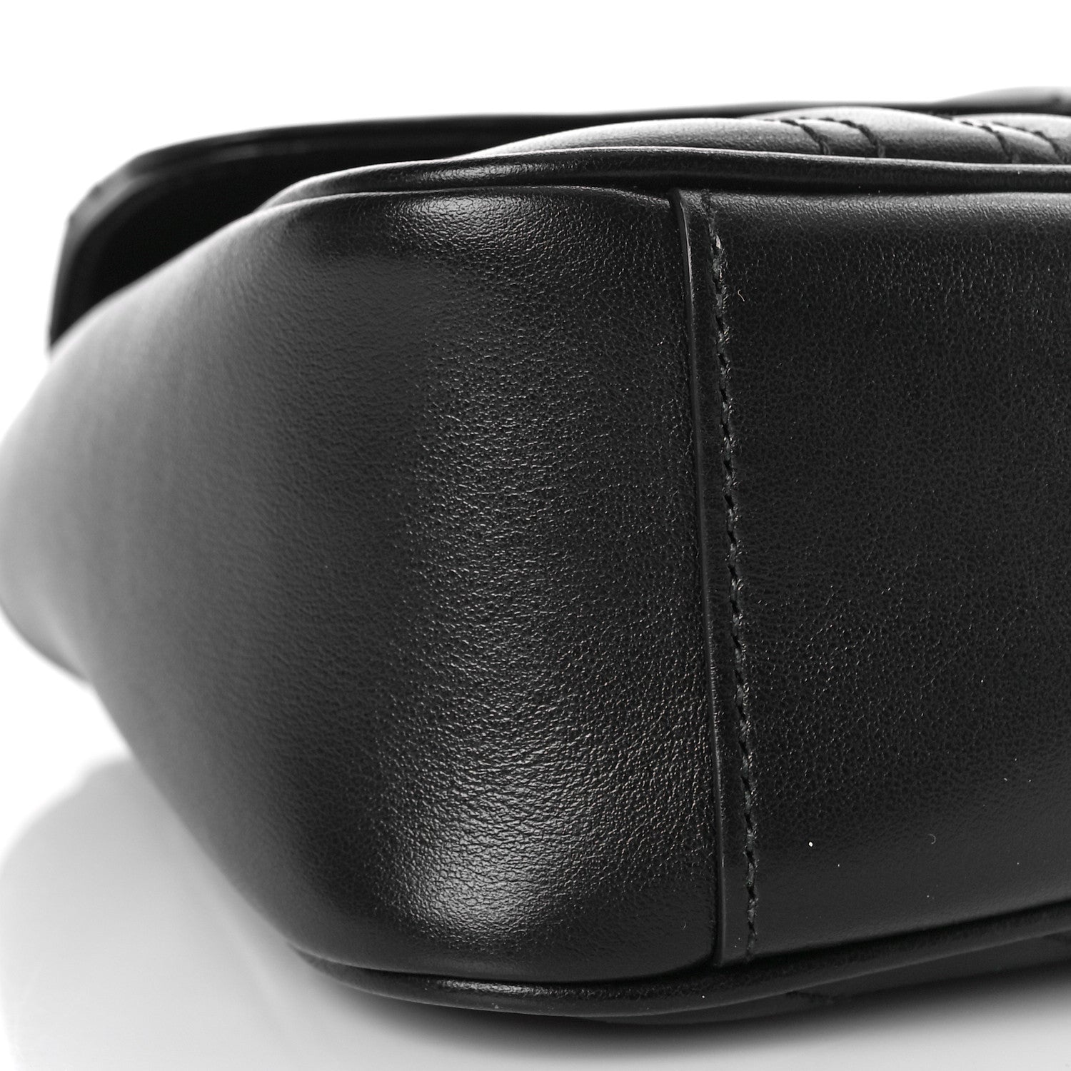 Gucci Calfskin Matelasse Small GG Marmont Shoulder Bag Black 7 of 9