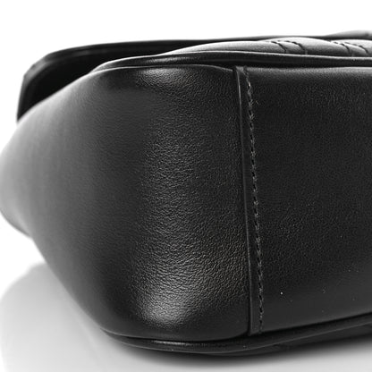 Gucci Calfskin Matelasse Small GG Marmont Shoulder Bag Black 7 of 9