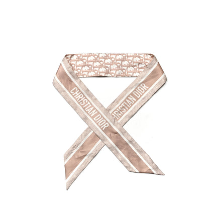 Christian Dior Silk Oblique Mitzah Scarf Beige 1 of 3