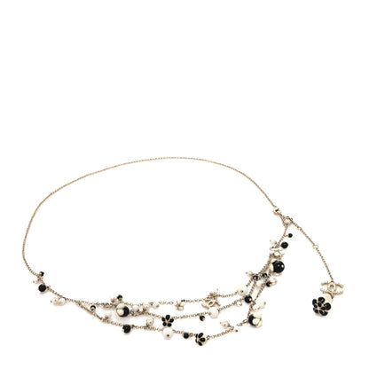 Chanel Pearl Beaded CC Belt Gold 1 of 4