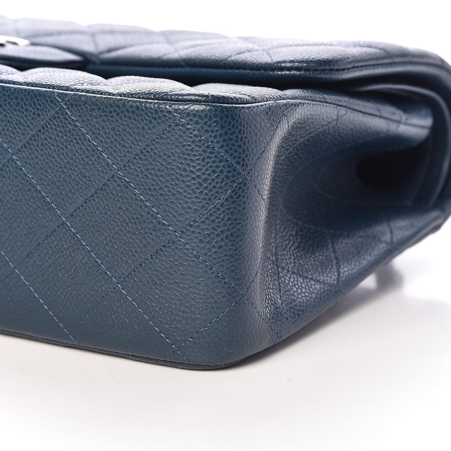 Pearly Caviar Jumbo Double Flap Blue