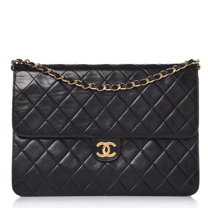 Chanel Lambskin Quilted Medium Single Flap Black 1 of 9