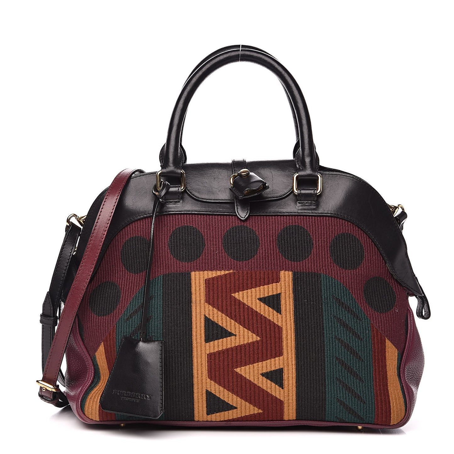 Calfskin Tapestry Milverton Satchel Multicolor
