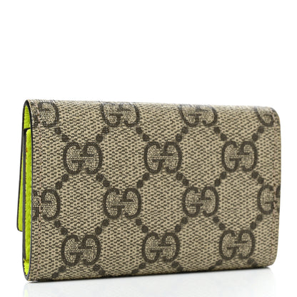 Gucci GG Supreme Monogram Heart 6 Key Holder Case Yellow Fluo 3 of 10