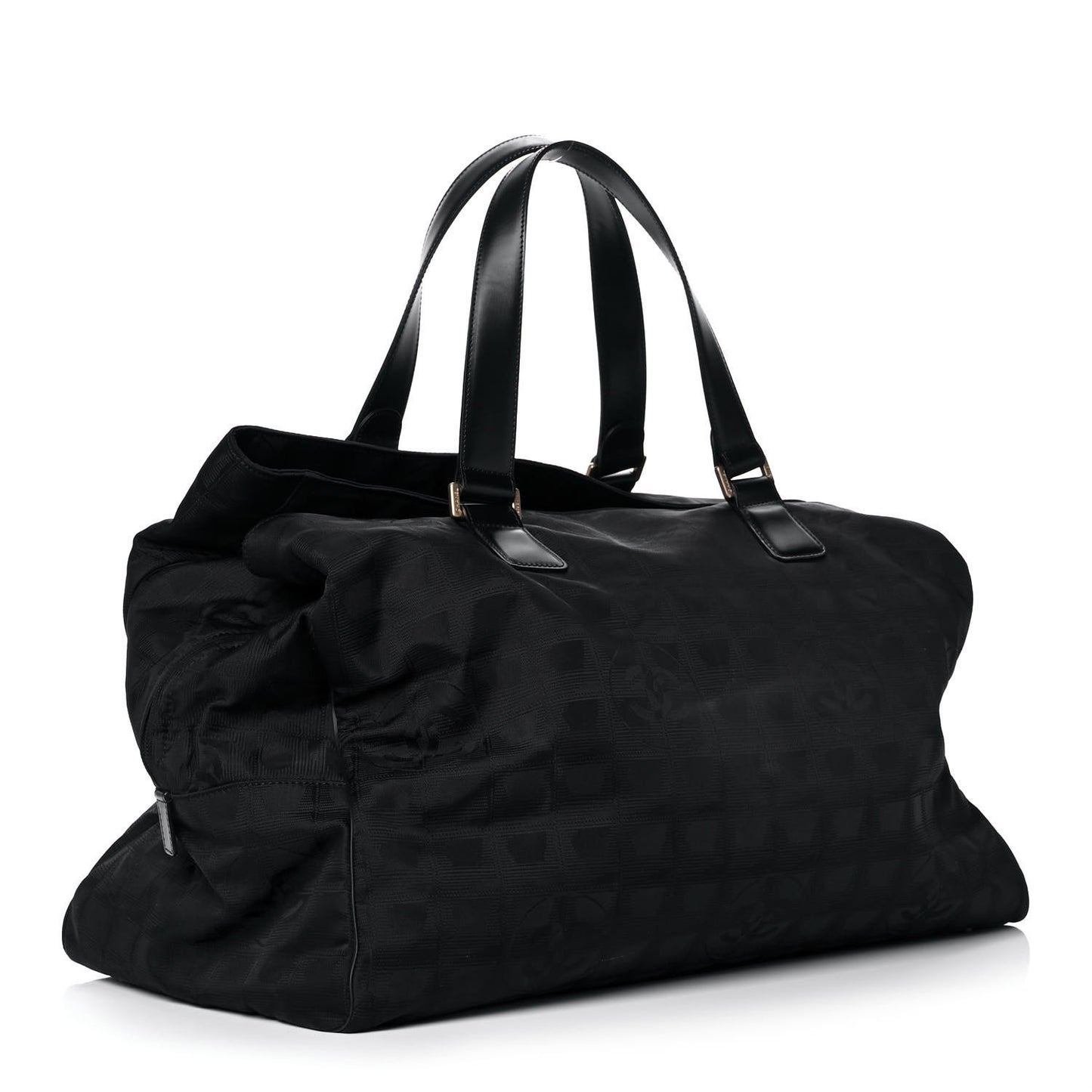 Nylon Large Travel Tote Black