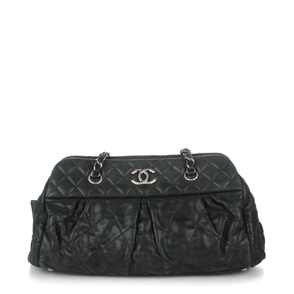 Chanel Iridescent Calfskin Chic Quilt Bowling Bag Black 1 of 7