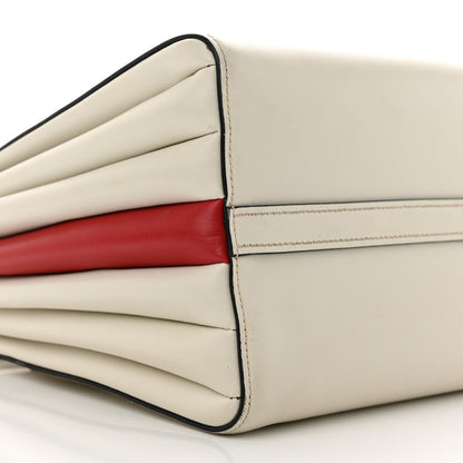 Prada City Calfskin Medium Colorblock Bibliotheque Tote White Fuoco 9 of 14