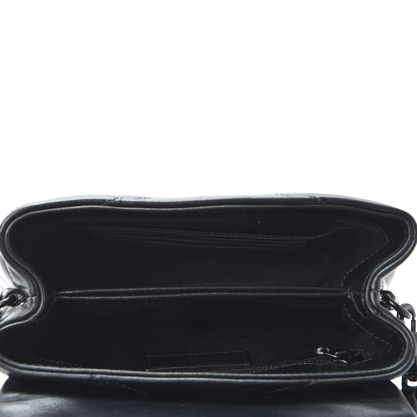 Calfskin Y Quilted Monogram Toy Loulou Crossbody Bag Black