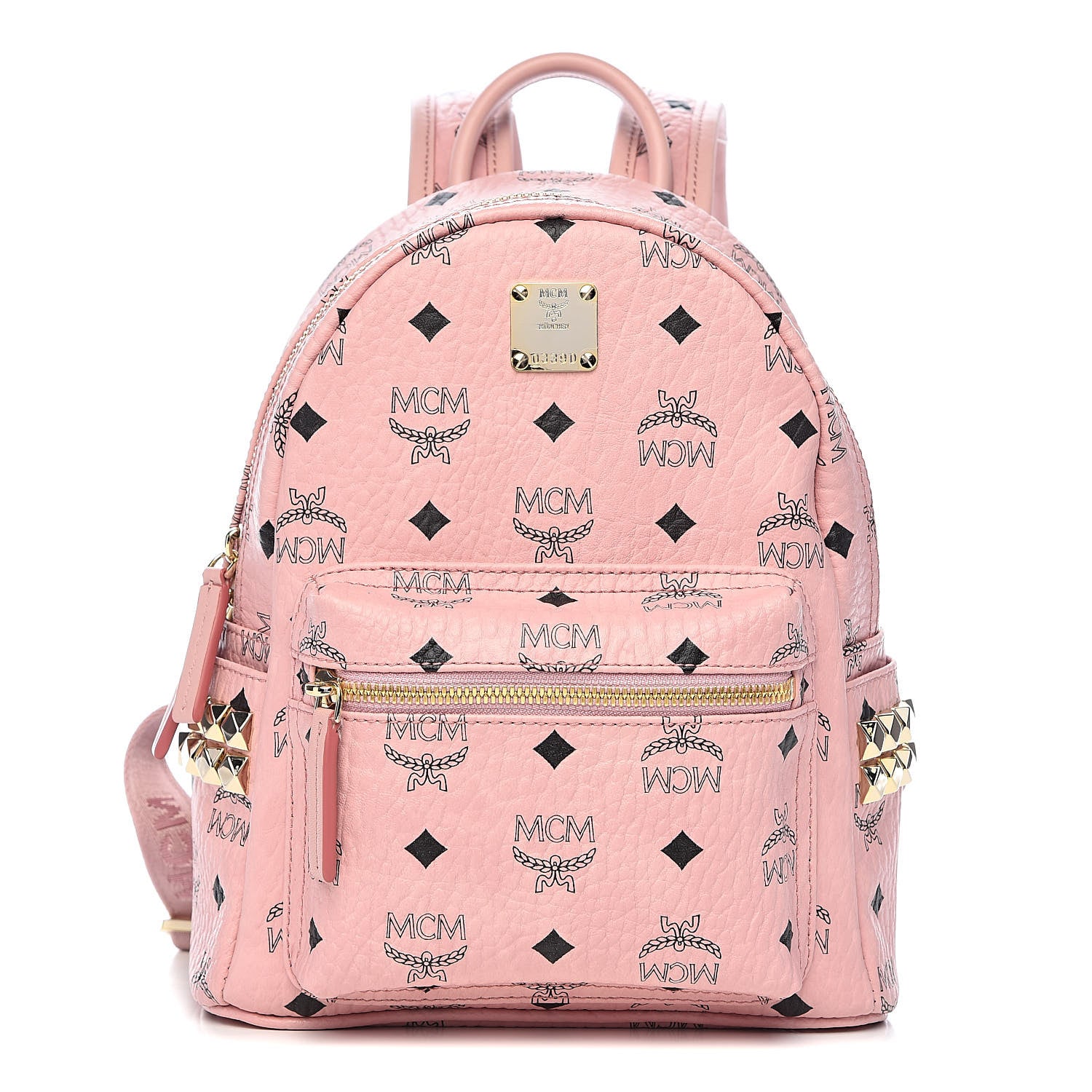 MCM Visetos Side Stud Mini Stark Backpack Pink 1 of 10