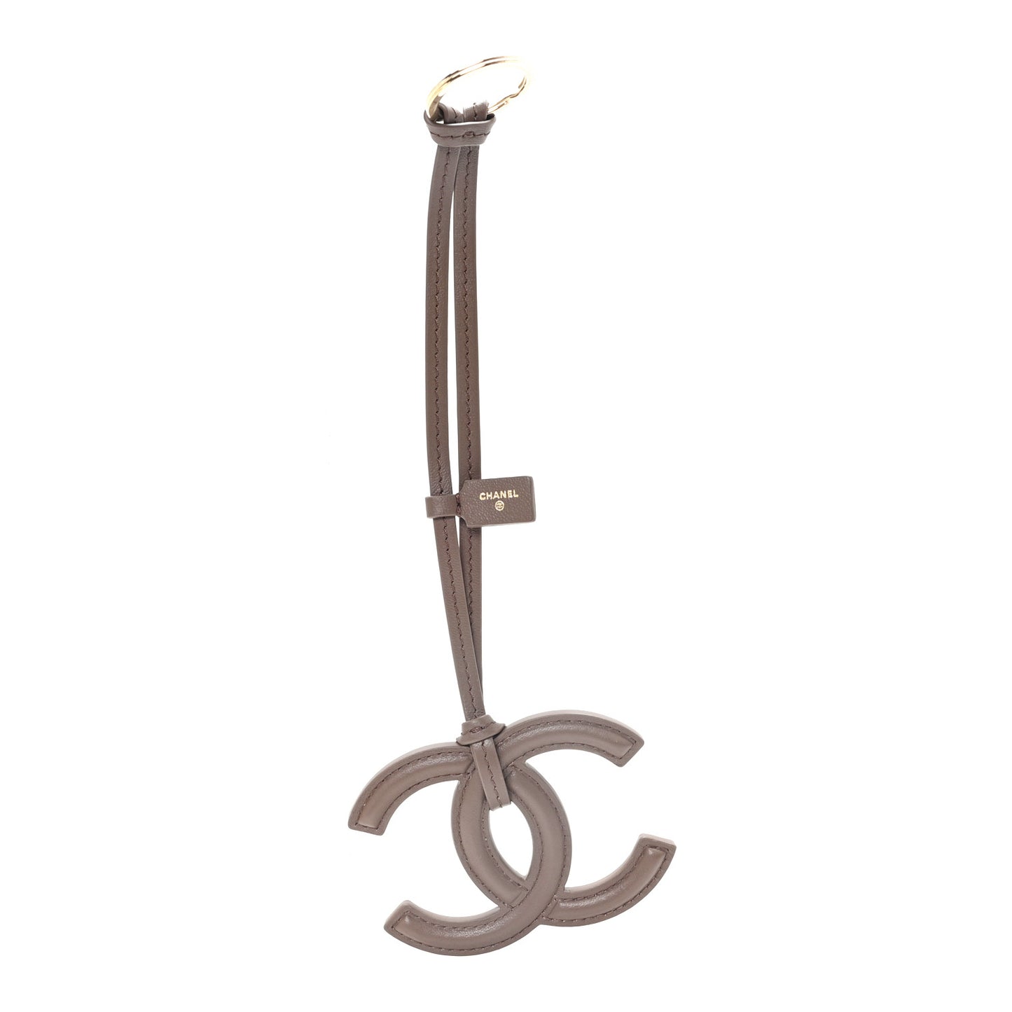 Lambskin Mini CC Bag Charm Light Brown