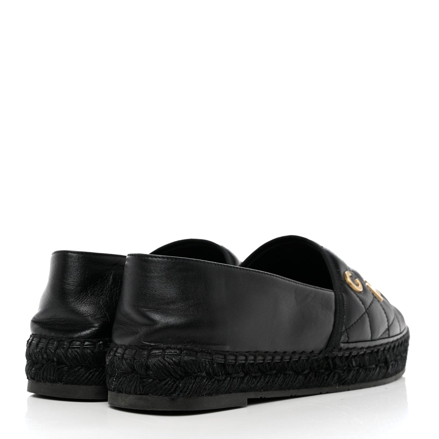 Lambskin Quilted CC Logo Espadrilles 41 Black