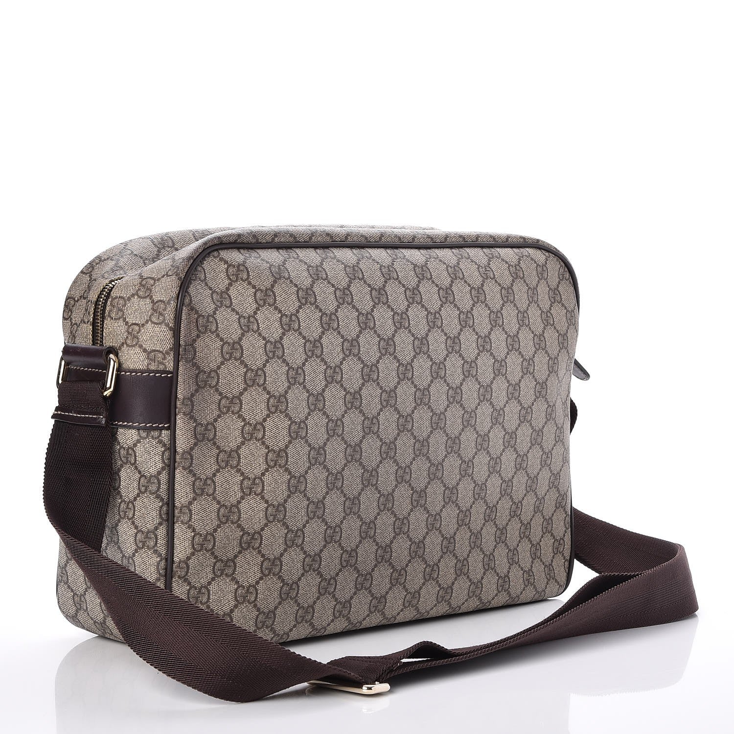 Gucci GG Plus Monogram Large Messenger Bag Dark Brown 3 of 10