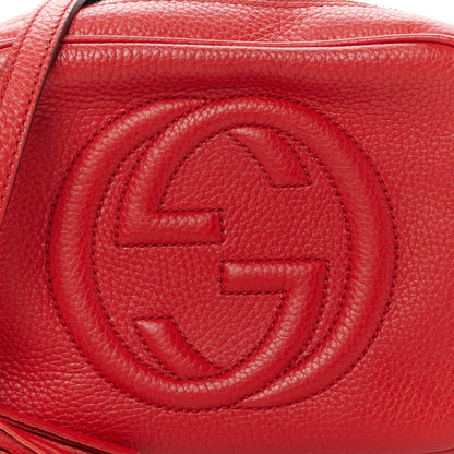 Gucci Pebbled Calfskin Small Soho Disco Bag Tabasco Red 9 of 11