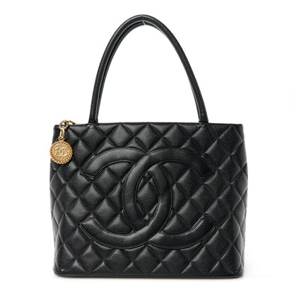 Chanel Caviar Quilted Medallion Tote Black 1 of 11