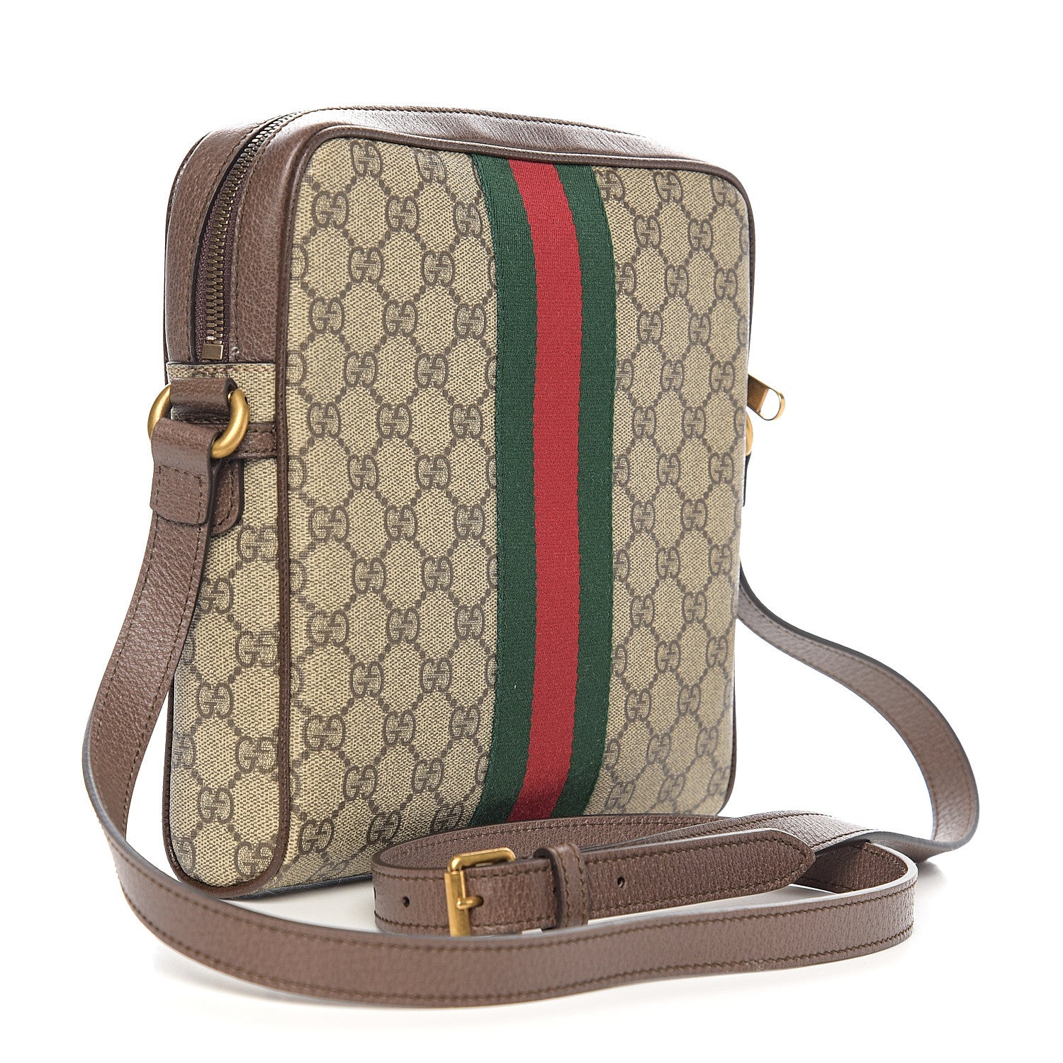 Gucci GG Supreme Monogram Web Small Ophidia Messenger Bag Brown 2 of 9