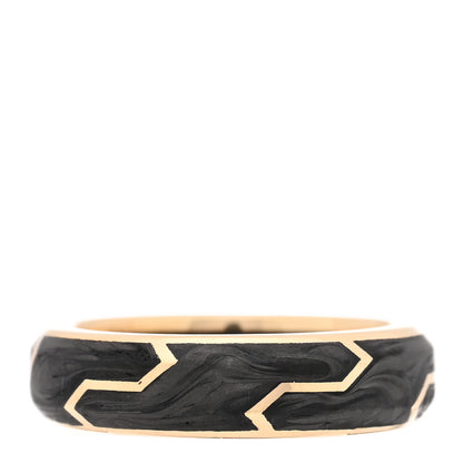 David Yurman 18K Yellow Gold 6mm Forged Carbon Band Ring 53 6.5 1 of 5