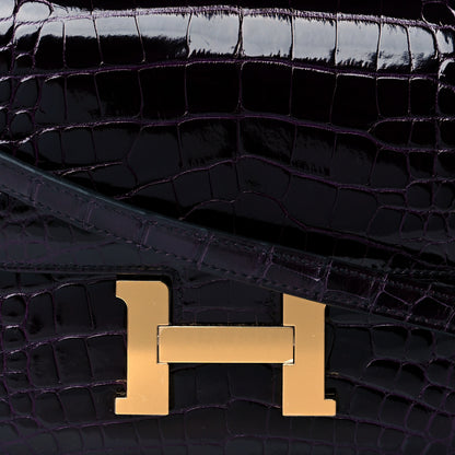 Hermes Shiny Constance 18 Aubergine 8 of 11