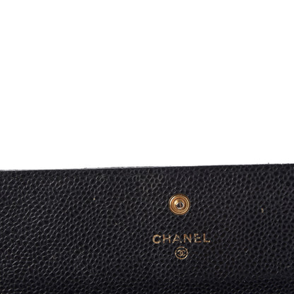 Chanel Caviar Quilted Large Gusset Flap Wallet Black 11 of 16