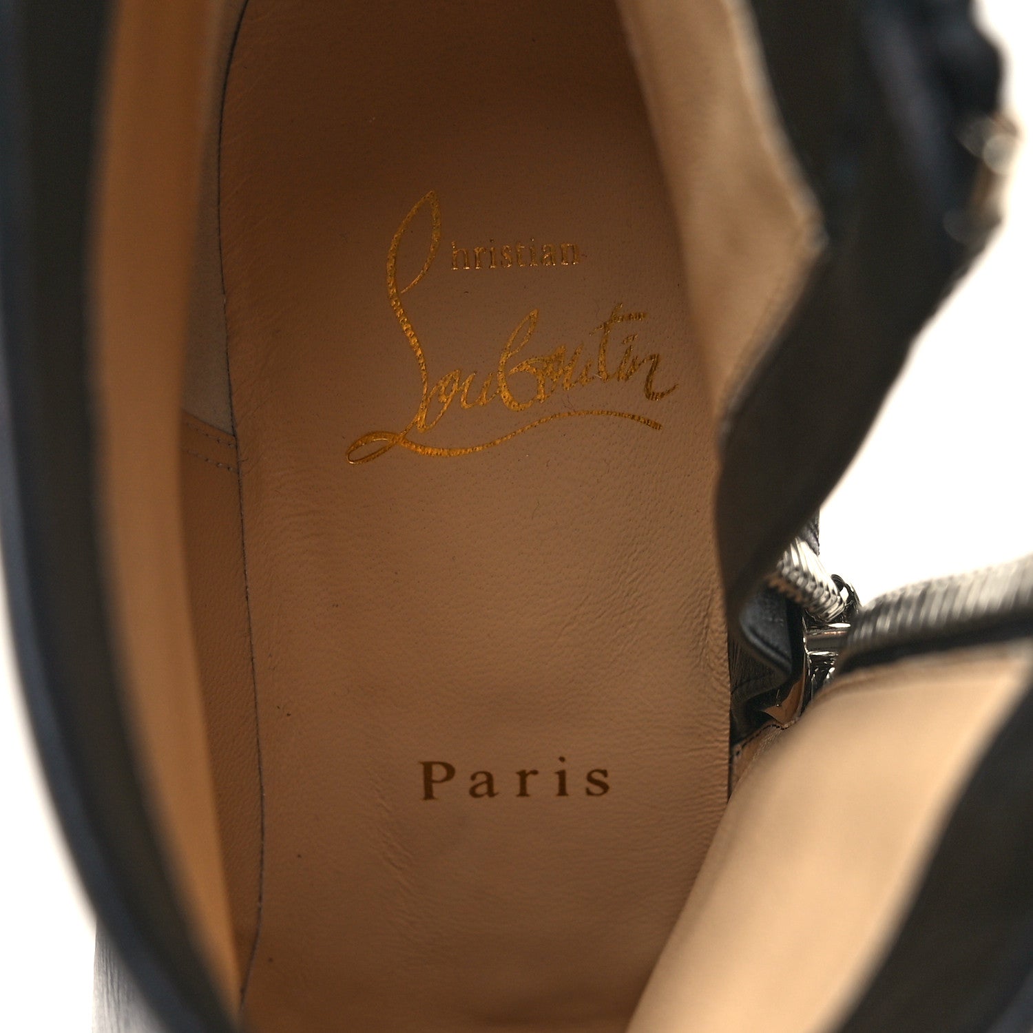 Christian Louboutin Calfskin Ziptotal 85 Ankle Boots 37 Black 7 of 8