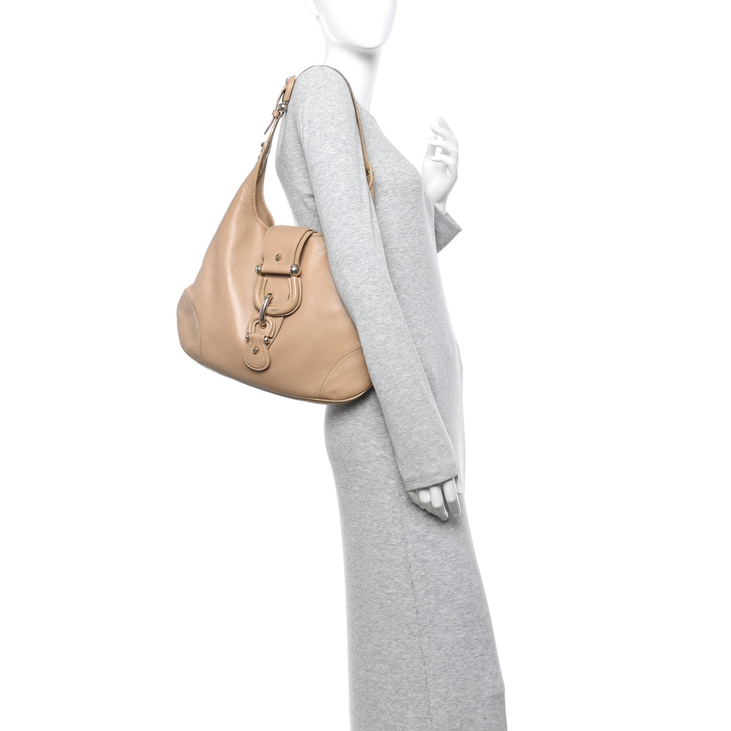 Calfskin Hillgate Hobo Beige