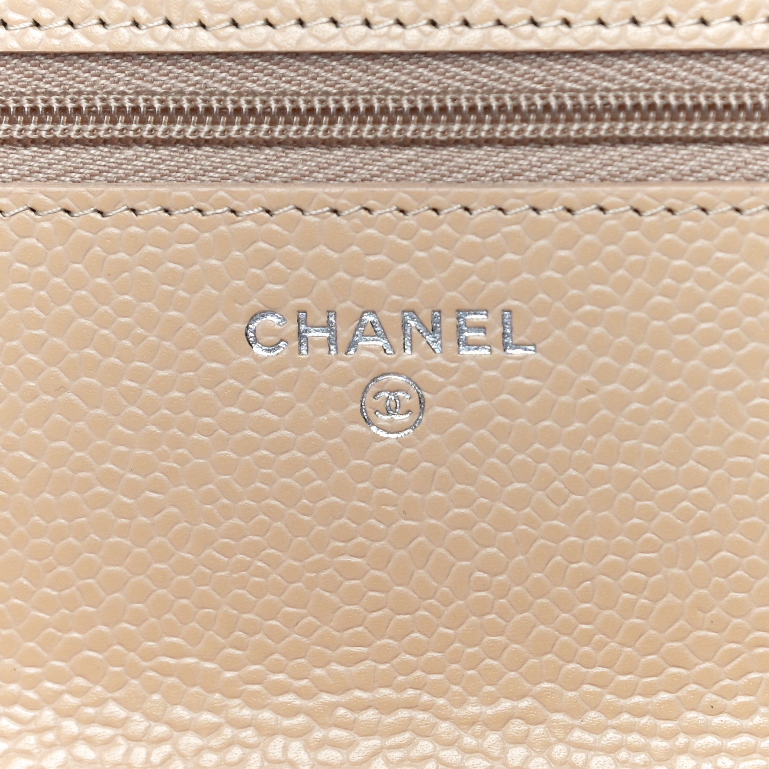 Chanel Caviar Quilted Wallet On Chain WOC Beige 6 of 14