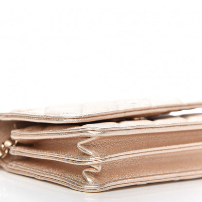 Chanel Metallic Lambskin Quilted Mini Wallet On Chain WOC Gold 6 of 10