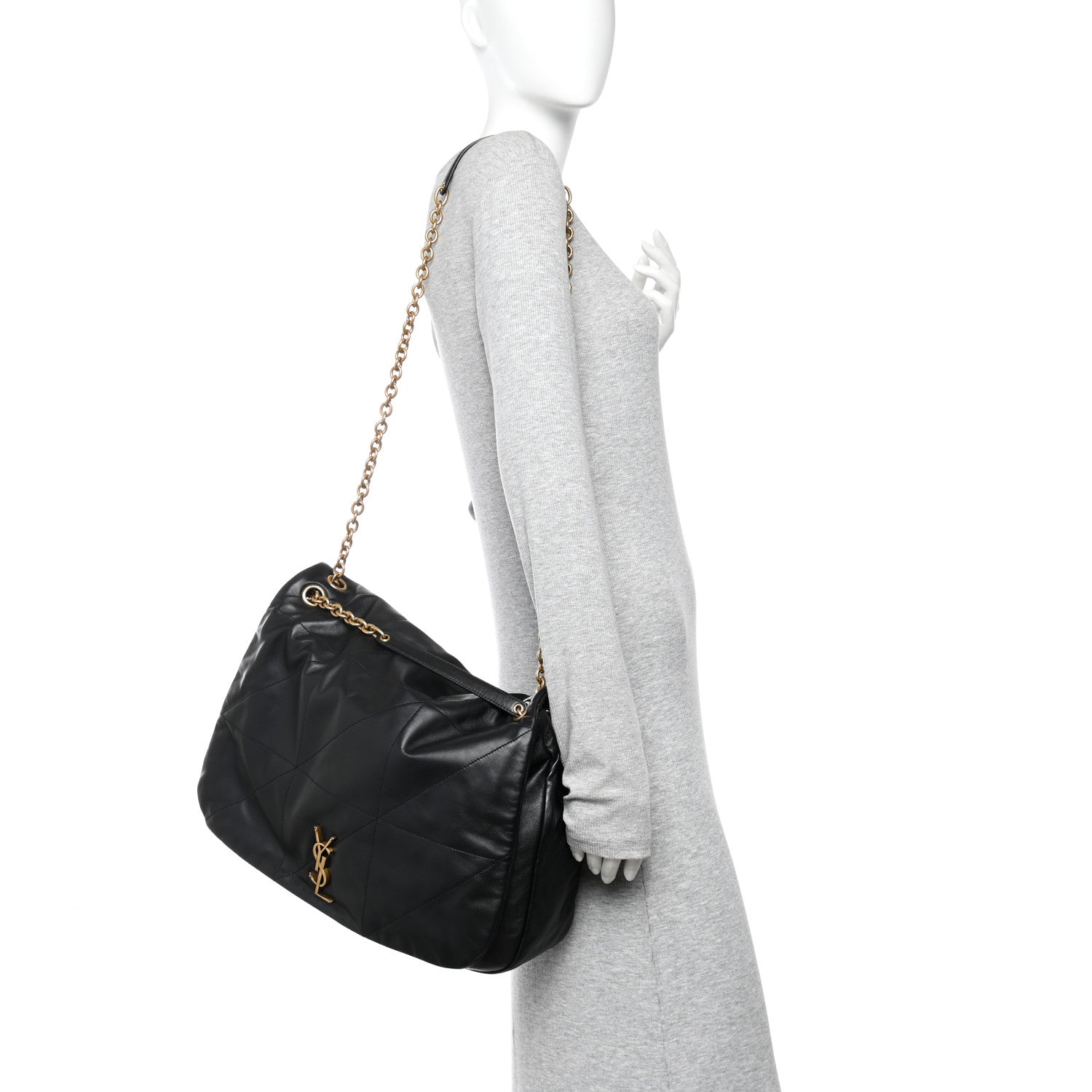 Saint Laurent Lambskin Matelasse Monogram Large Jamie 4.3 Black 2 of 10