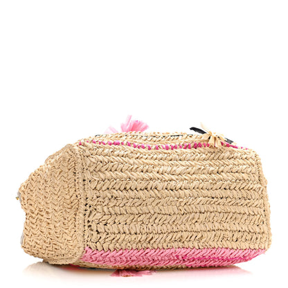Prada Raffia Woven Tote Naturale Rosa 3 of 9