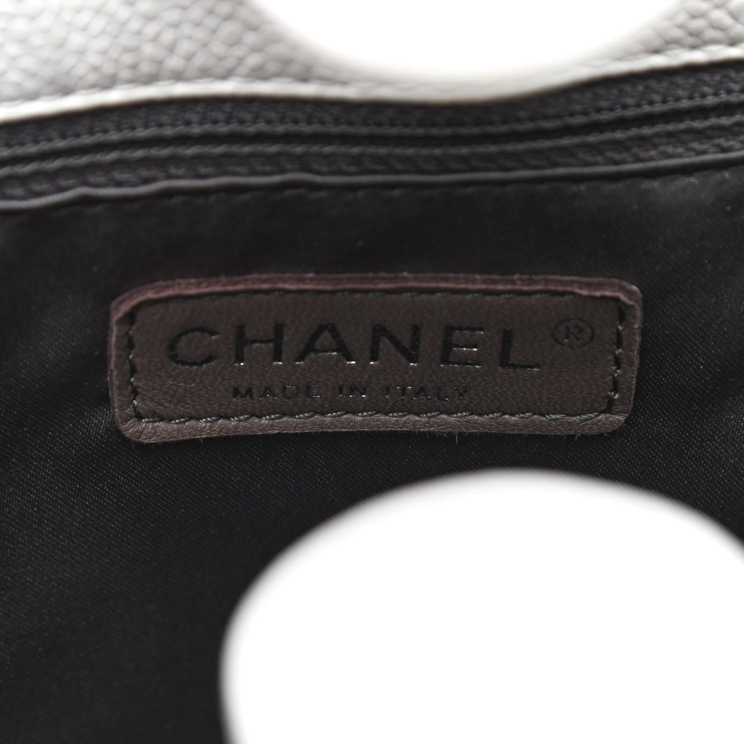 Chanel Caviar Quilted Petit Shopping Tote PST White 6 of 9
