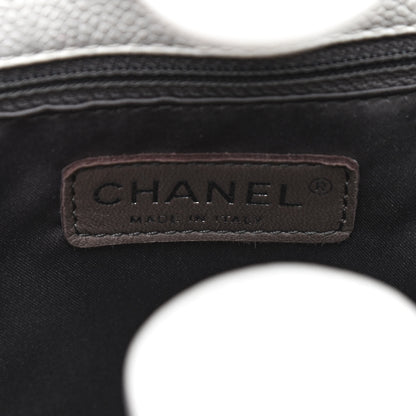 Chanel Caviar Quilted Petit Shopping Tote PST White 6 of 9