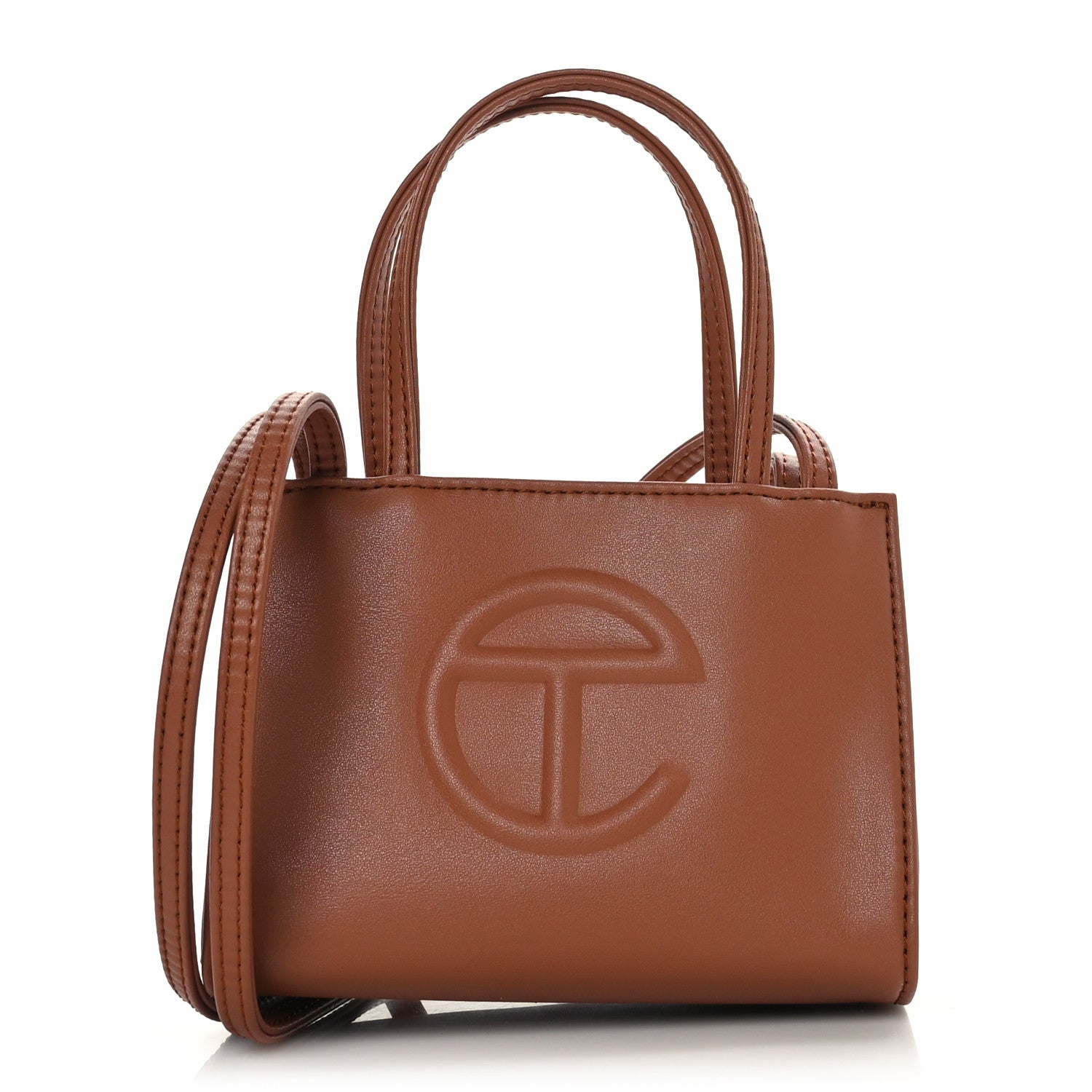 Telfar Vegan Leather Small Shopping Bag Tan 1 of 8