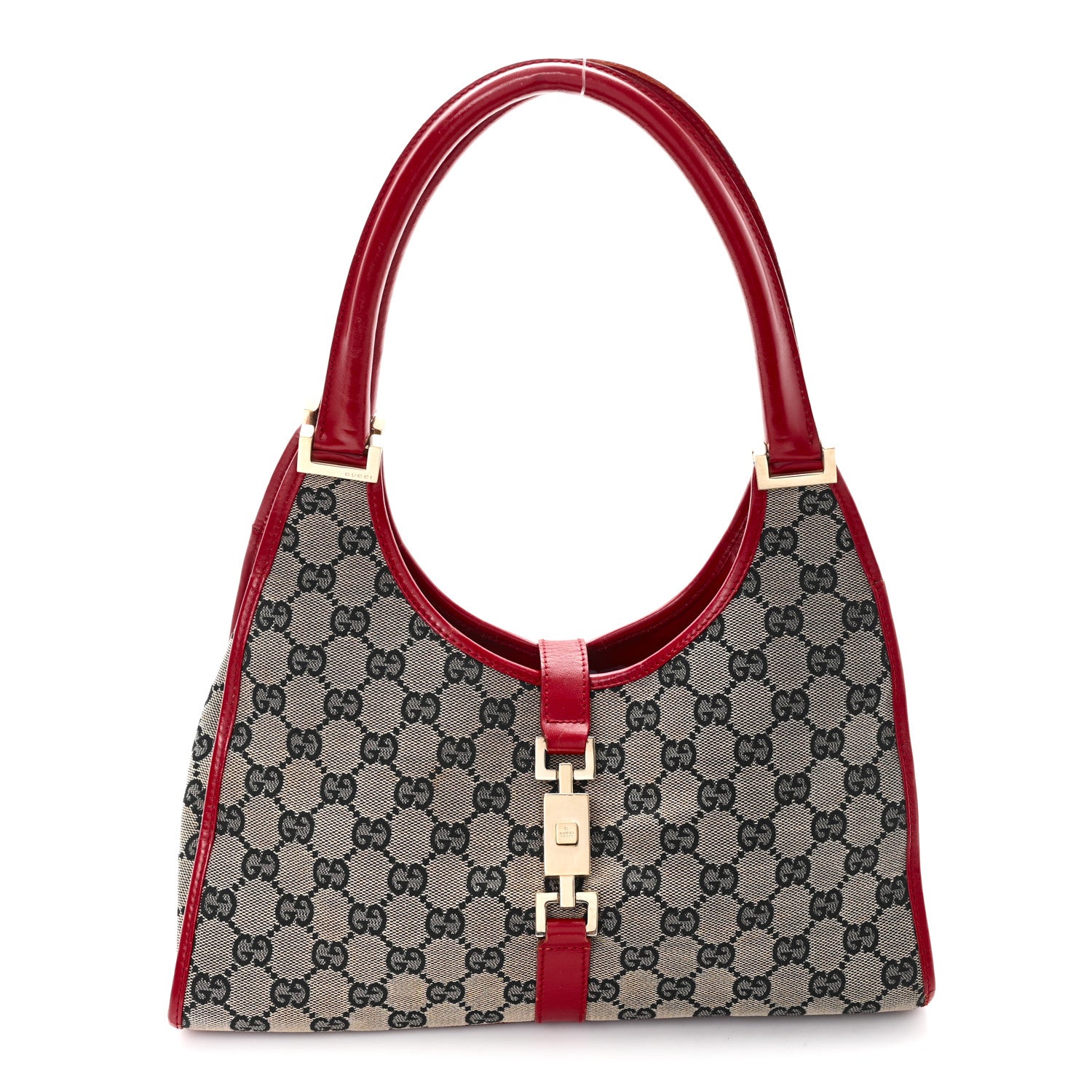 Gucci Monogram Small Bardot Bag Navy Red 1 of 13