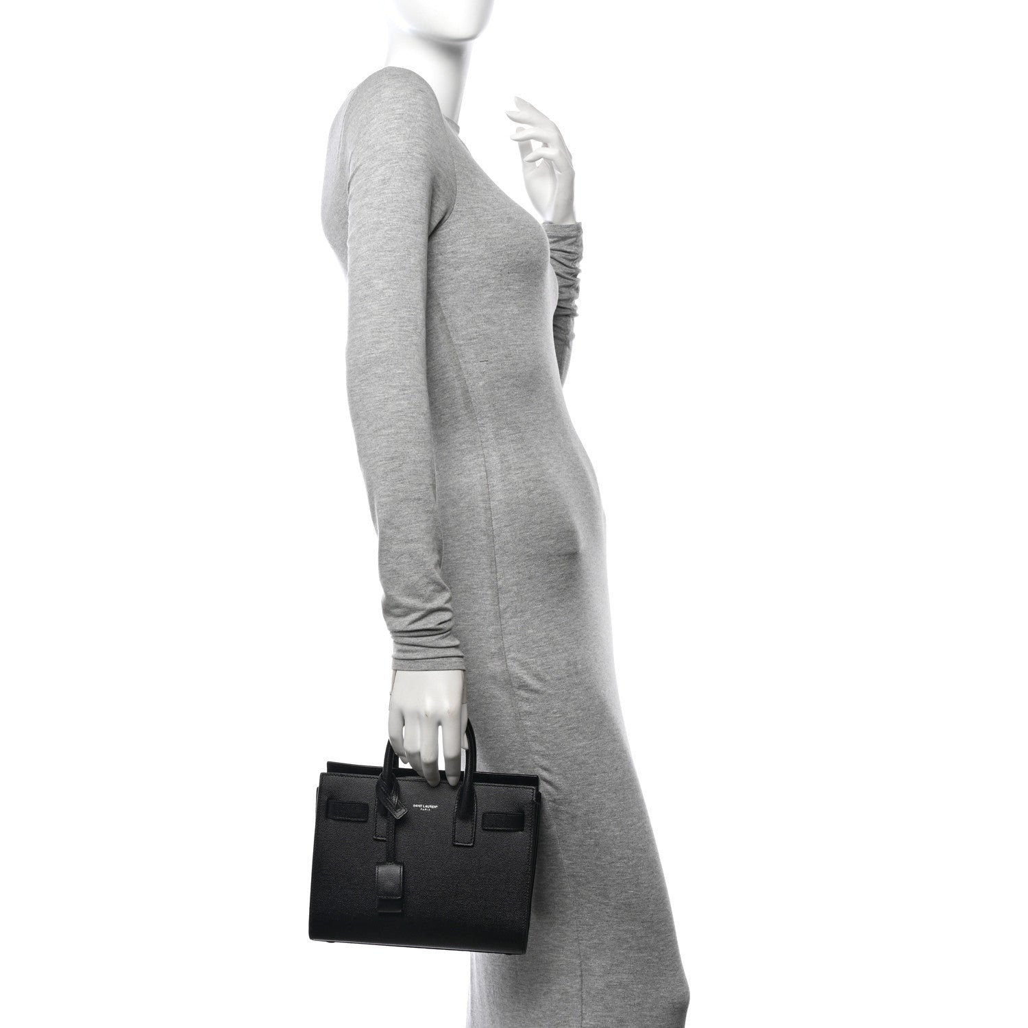 Saint Laurent Grain De Poudre Nano Sac De Jour Black 2 of 12