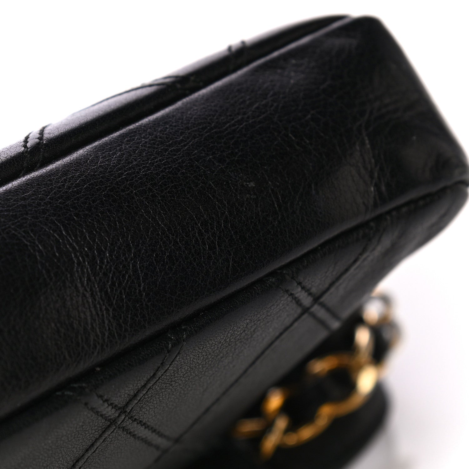 Chanel Lambskin Diamond Stitched Flap Waist Belt Bag 75 30 Black 15 of 18