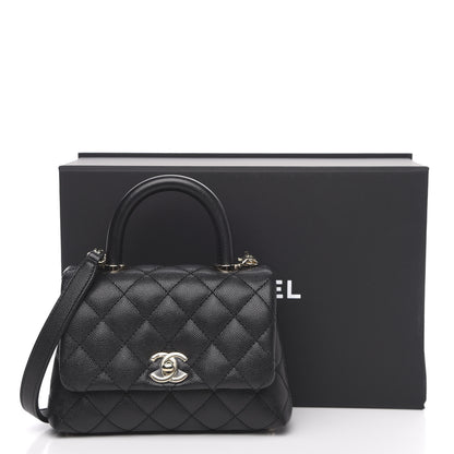 Chanel Caviar Quilted Extra Mini Coco Handle Flap Black 11 of 11