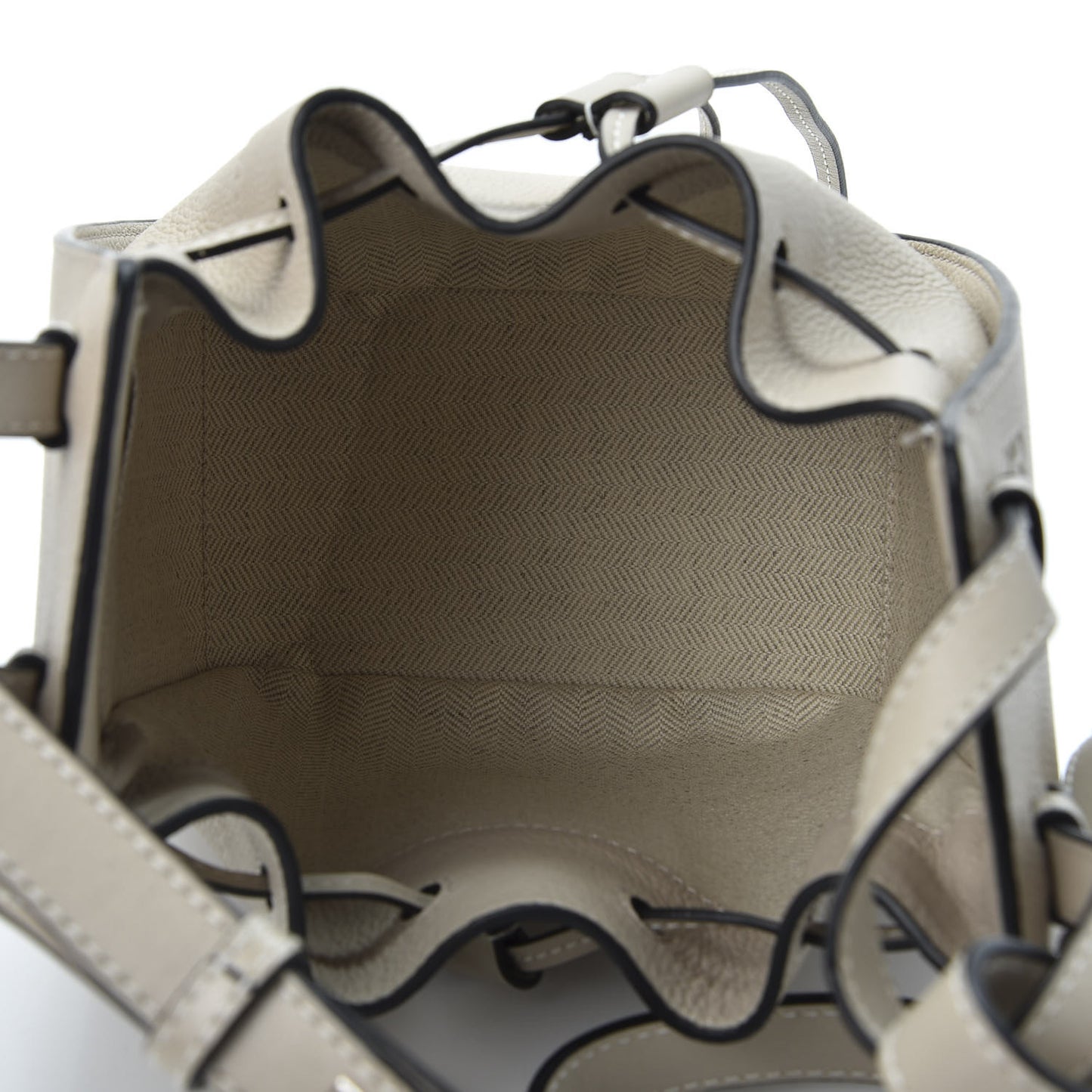 Grained Calfskin Mini Hammock Shoulder Bag Soft White